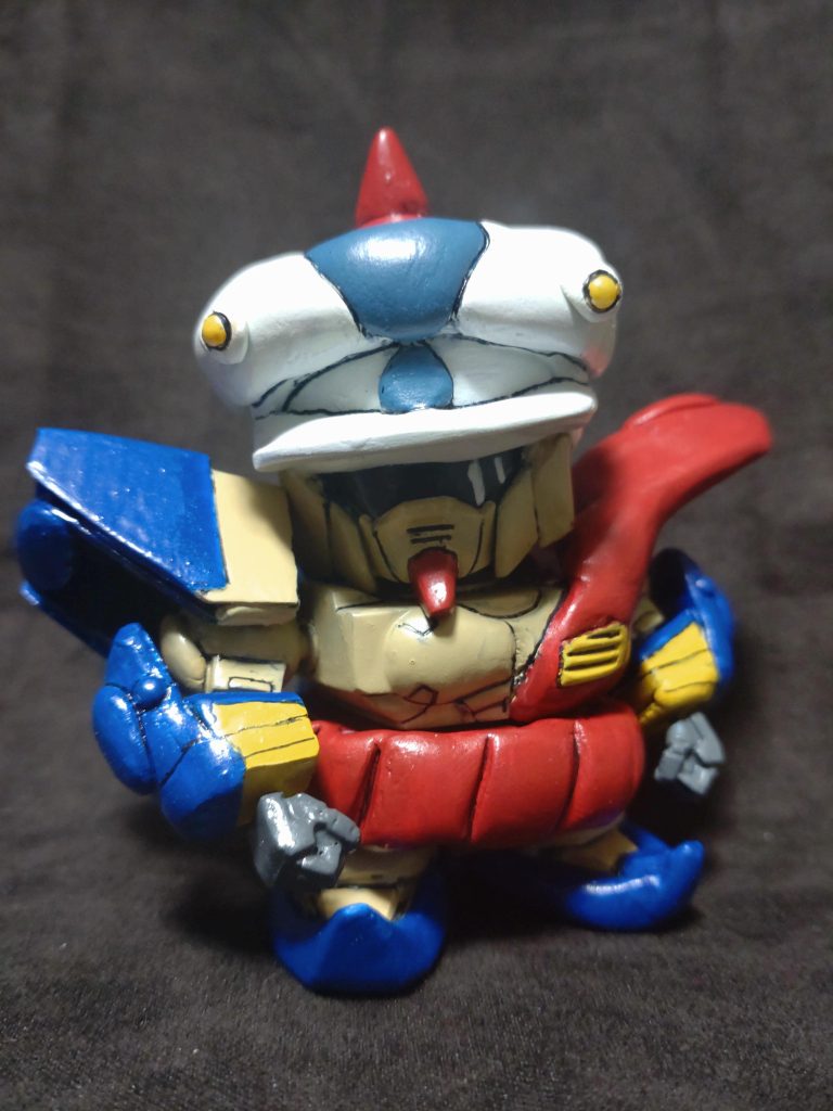 頭部の耳に当たる部分は本来ピアスを付けてるオシャレなデザインでしたが、クリアランスが無く断念。気に入っている点は極彩色な色合いとターバンを被ったようなデザイン。この辺はアジアっぽくて好き。インド代表でもおかしくないですね。