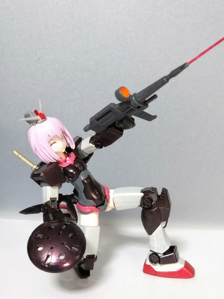 特に面倒な加工もしてません。TIASHAは髪型変えてあります。カラーはTIASHA本体に寄せてメタルブラックにルビーレッドでキラキラ感出してみました。