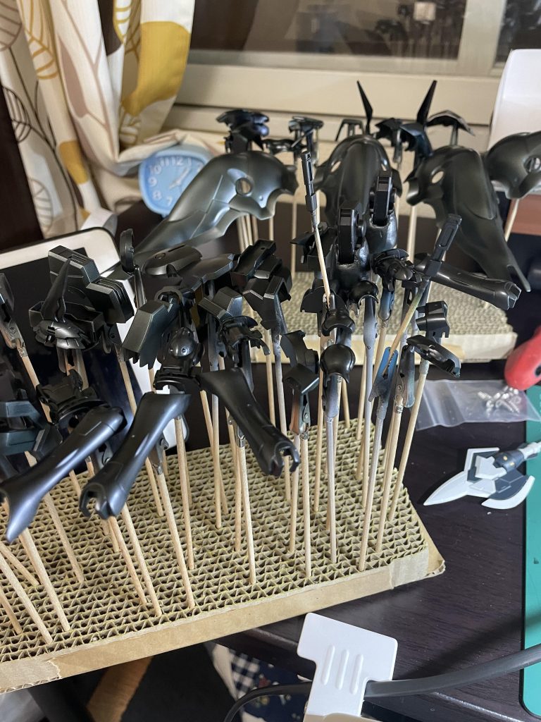 この時点では塗り直しも覚悟しました。想像してた色とちがいすぎましたw