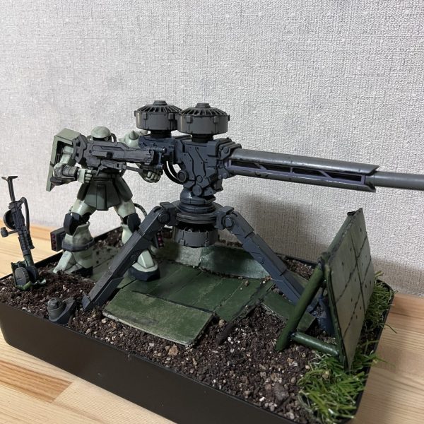 ザク2＋ビッグガン（ミニジオラマ）