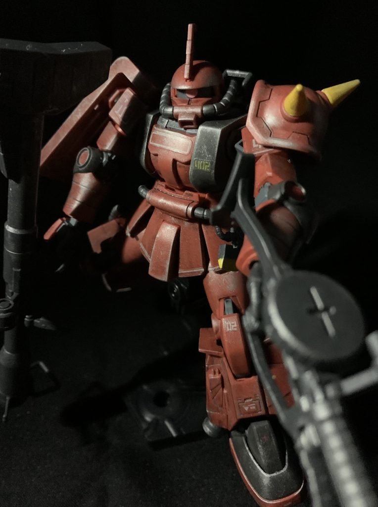 ここまで見ていただき、ありがとうございます。HGUCを作り上げて、RGと比較してみたいと思いました。RGのジョニーライデン専用ザクが早く再販されることを切に願います。