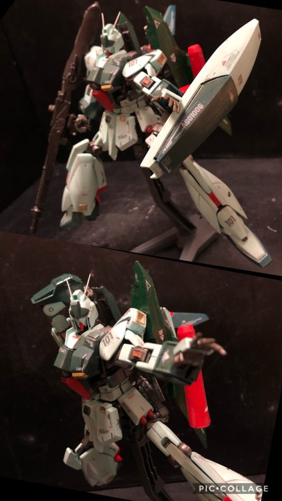 ここで、リ・ガズィについてのおさらいです。リ・ガズィは、映画、“逆襲のシャア“にてアムロがνガンダム以前に搭乗していたMSとして有名ですね。英語でRe−GZこれはリファイン−ガンダムZの略でとっても汎用性が高く優秀であったZガンダムでしたが、超高コストな上にメンテナンスにも難がありすぎで、とても量産出来る内容ではありませんでした。それでもなんとか量産出来ないか？という試みで設計された機体になります。ちなみに、Zガンダムを量産化しようという試みで開発されたMSとしては、Z−Plus、Zⅱもありますね。