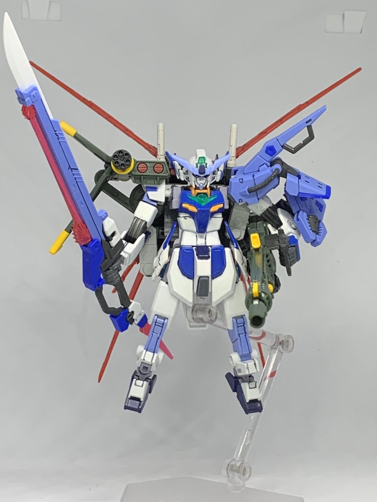 武装全展開正面。取り回しが大変でした。