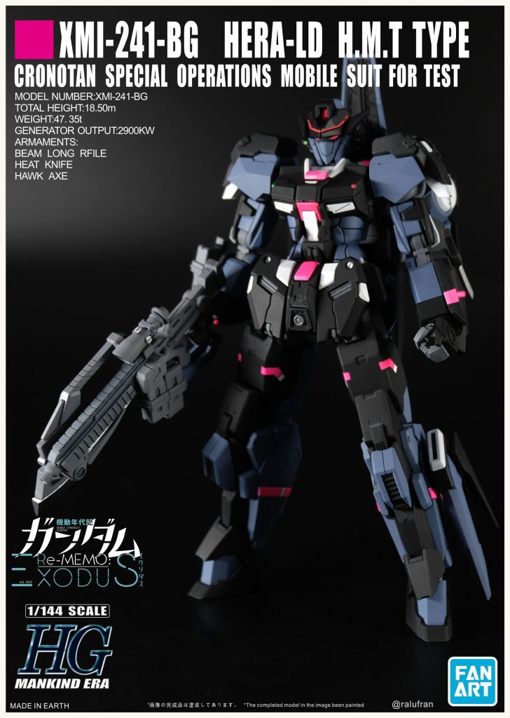 架空ガンプラ#4「ヘラルド高機動実験型」(フルスクラッチ)–2枚目/制作者:@RalufRan_土豆