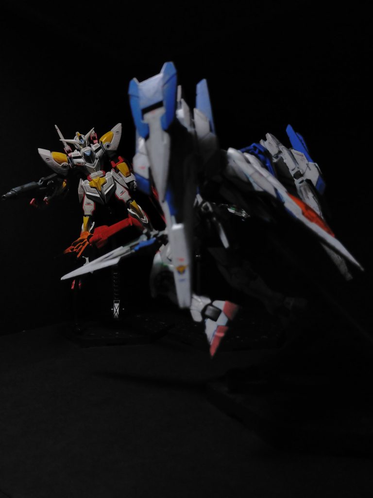 00オーライザーは、近くの中古ショップで見つけ、パチ組まで子供が作った物に手を入れて。