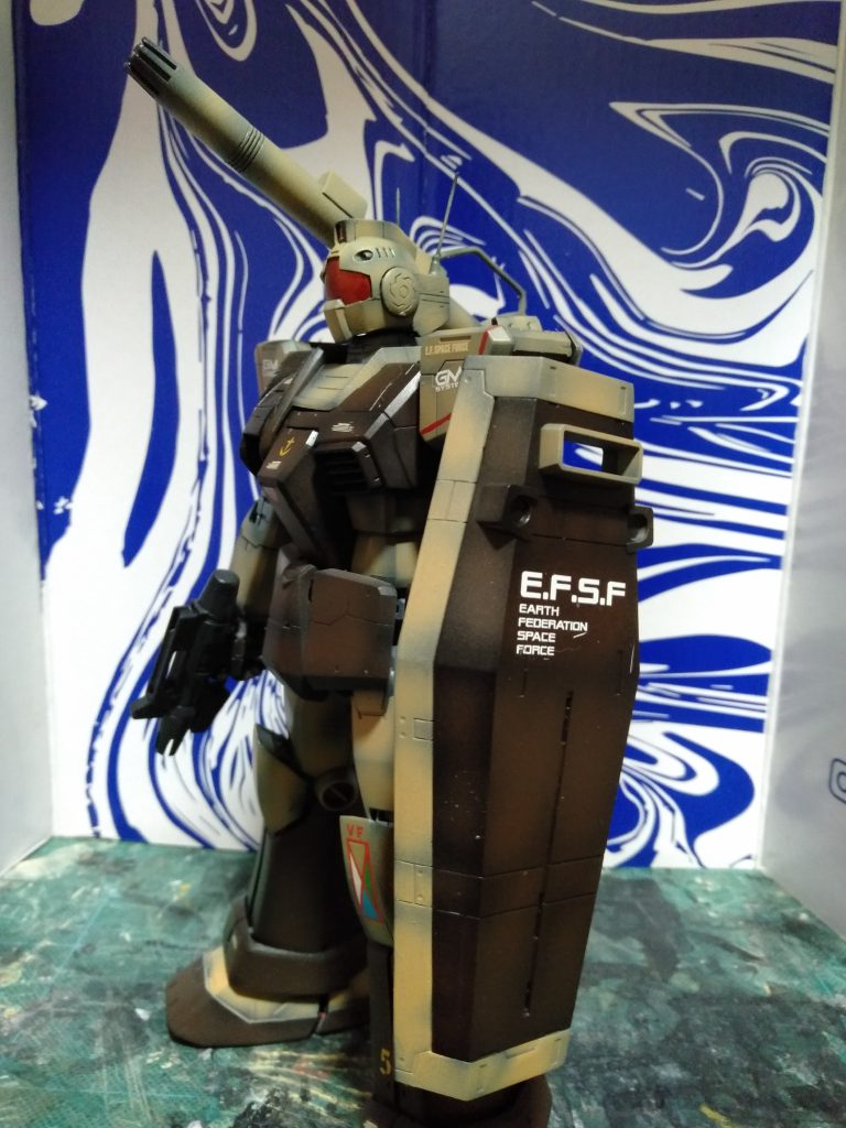 MG ジム・キャノンアフリカ戦線仕様        ONEWARYEARガンダム改造B-CULBジム・キャノン換装キット使用–3枚目/制作者:猫親父