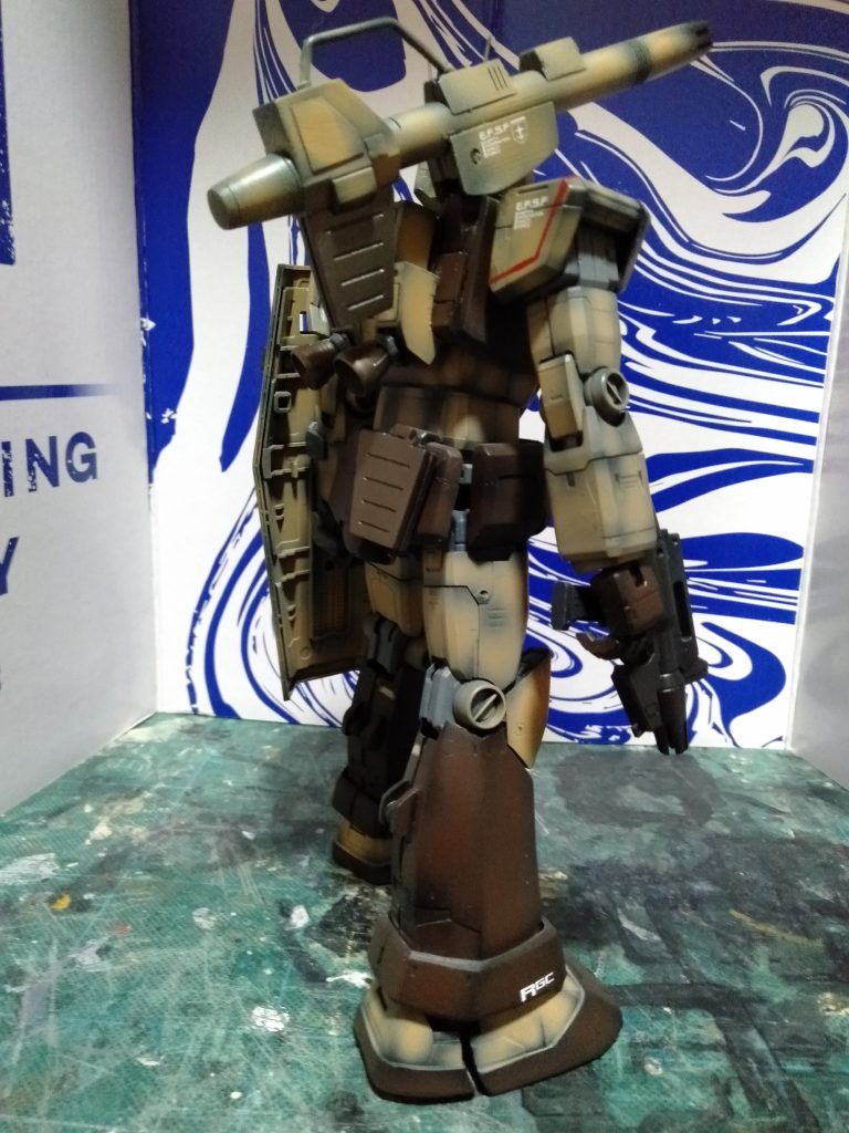 MG ジム・キャノンアフリカ戦線仕様        ONEWARYEARガンダム改造B-CULBジム・キャノン換装キット使用–6枚目/制作者:猫親父