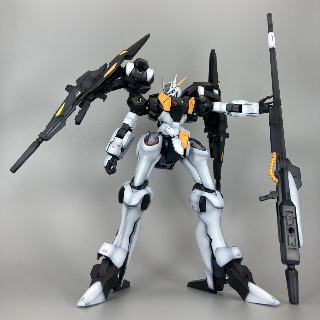 ■ 塗装レシピ- 白 - メカサフヘヴィ → アルティメットホワイトでハイライト- 黄色 - レモンイエローサフ+モンザレッドのオレンジ → キアライエロー+モンザレッド極小でハイライト- 黒 - メカサフヘヴィ → アルマイトブラック- グレー - 黒サフ → ファントムグレーでハイライト- センセーグリーン(頭部) - 光沢ブラック → ブライトシルバー → 蛍光イエローグリーン+クリアホワイト ■ 塗装前