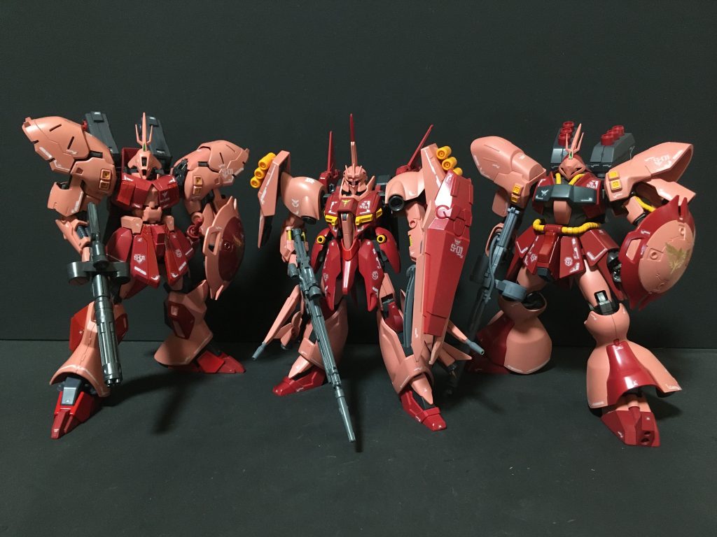 ネオジオン軍シャア専用試作実験機の３ショットです。ヤクトドーガ　https://gumpla.jp/hg/1197596リバウ　https://gumpla.jp/hg/1197604Rジャジャ　https://gumpla.jp/hg/1279536ご覧いただきありがとうございました。気に入っていただけたら　いいね👍をよろしくお願いいたします。