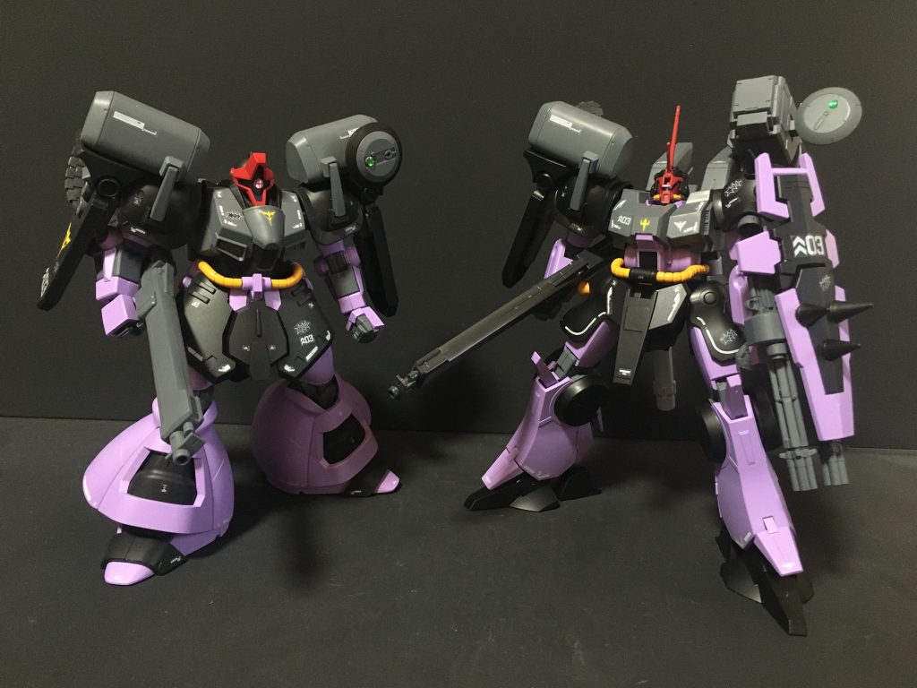 ネオジオン軍マッシュ機のツーショットです。ドライセン重装型 https://gumpla.jp/hg/1218934