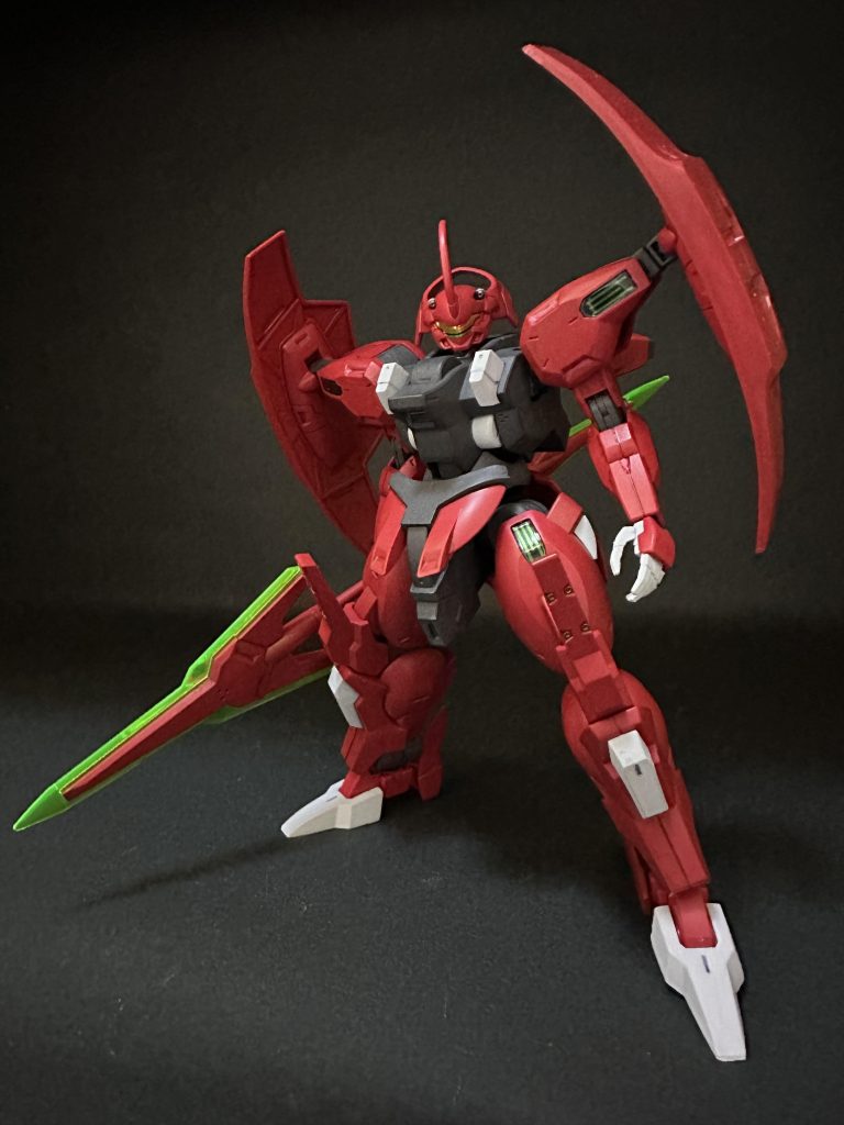 こちらは曇りの日に撮りました。印象が変わるものですね。筆塗り・全塗装ガンプラ　２０２３　その１