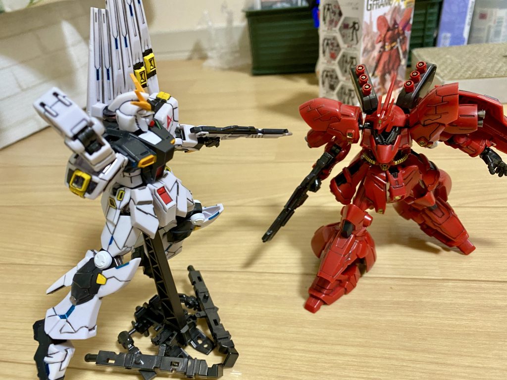 νガンダムは足の配色がいい感じにできたかなと、個人的にお気に入りです。