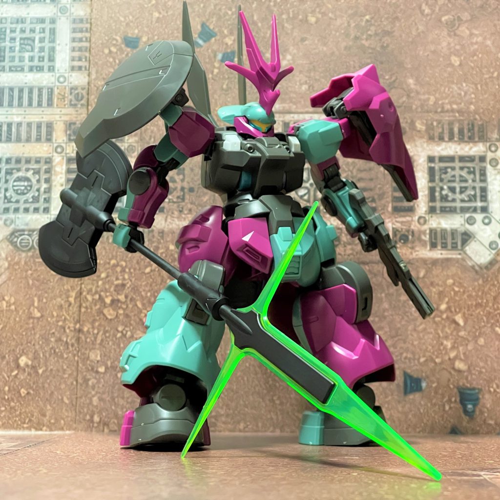 (　。・v・。)ﾉ ディランザ（グェル機）と（ラウダ機）を、部品ごとに組み合わせることで、モダンカラーを演出しています。