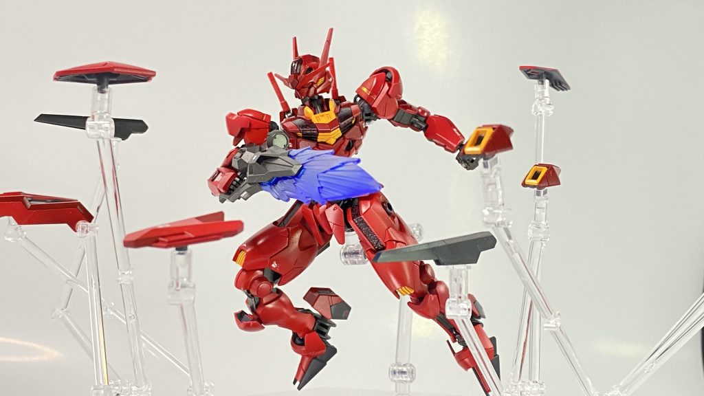 HGガンダムエアリアル Blood Red .ver–4枚目/制作者：一之瀬パズひこ（@pazuhiko_1）