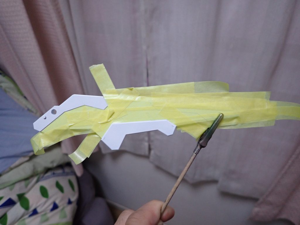 羽部分マスキングで塗分け