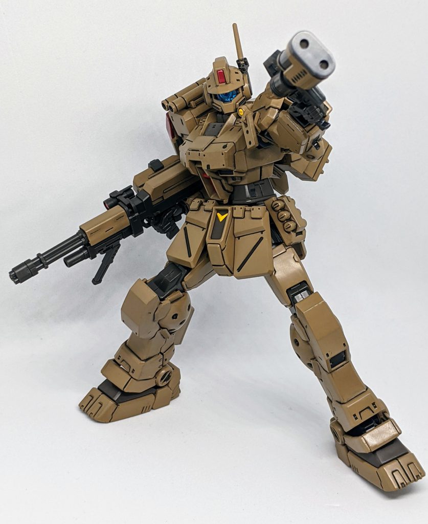 レール・キャノンは地上戦セット、ビーム・スプレーガンはシステムウェポンキット008の物を使用してます。また、ビーム・スプレーガンはリアアーマーにそのままマウントする事が可能です。