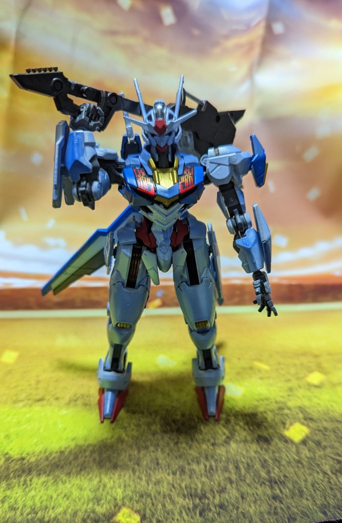 観客からのリクエストでギター担ぎポーズ