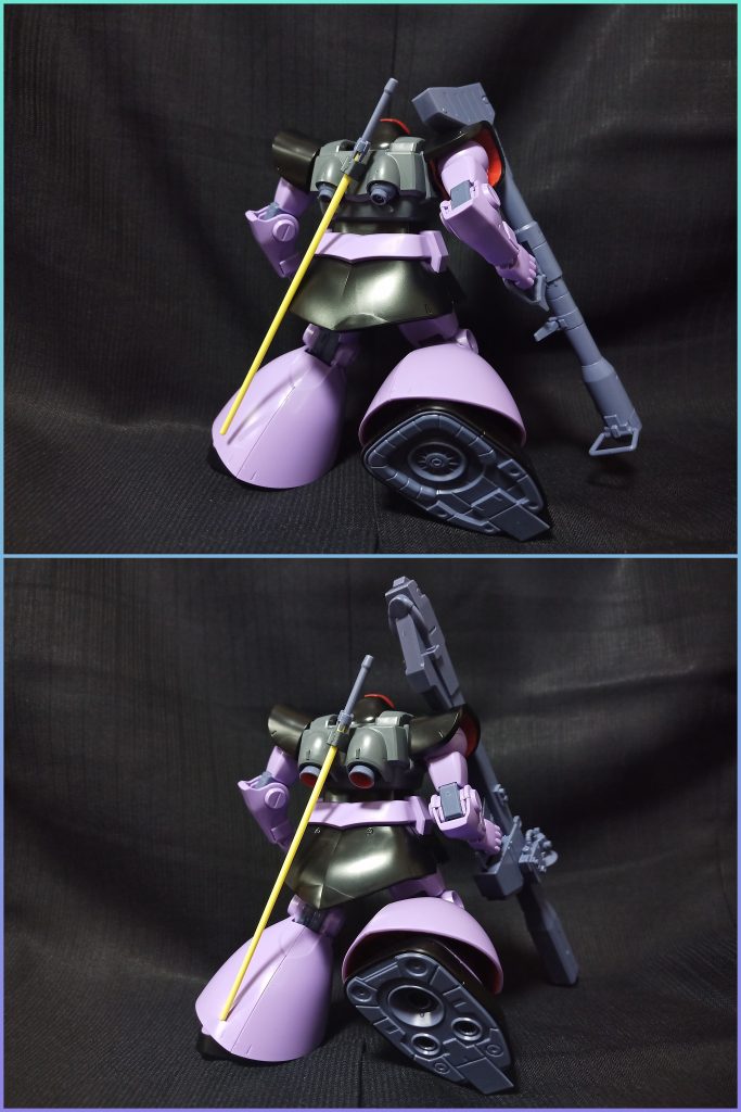 積んだままになってるリックドギャン子といつか並べて飾る為、また、Zガンダムに登場したMSをコンプする為に(第14話冒頭にチラッとリックドムの姿が)とりあえず寝かせてたんですがそろそろ作るか…で作成^^;