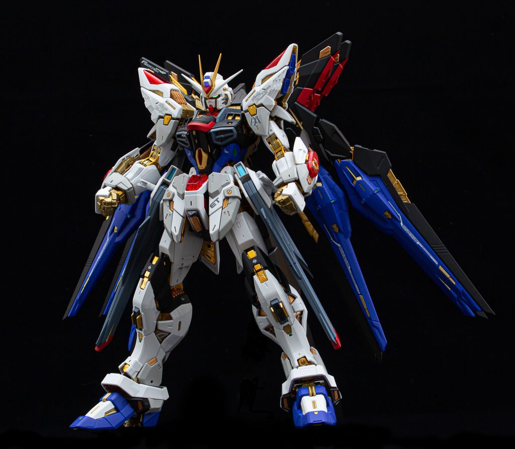 塗装は全てサフ無しで行っています。ホワイト：EXホワイトライトグレー：ニュートラグレー1と2を1対1ブルー：コバルトヴァイオレット(NAZCA)ライトブルー：ブルーフォグホワイト(NAZCA)ブラック：EXブラックレッド：モンザレッドツインアイ：蛍光イエロークリアブルー：蛍光ブルーイエローゴールド：塗装無しホワイトゴールド：塗装無しカッパーゴールド：パールカッパーメタリックグレー：メタルブラックゴールド：GXブルーゴールド