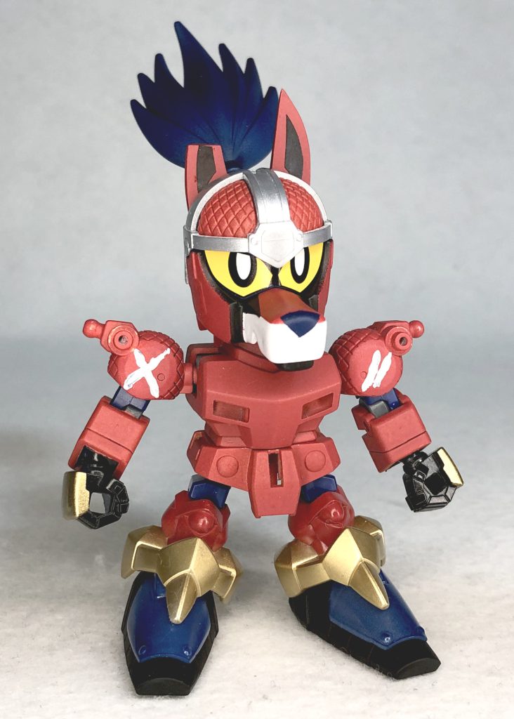 MS時軽装ザマゼンタを思わせるような鼻先、耳を追加。色もイメージに寄せた赤色をベースに。