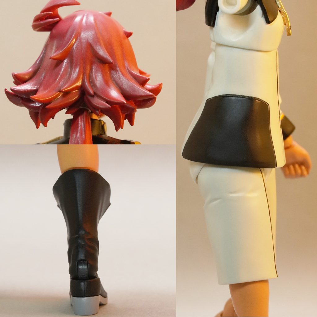 初の美少女プラモデルでしたので、合わせ目消しをしっかり行いました。頭の合わせ目は隙間が大きかったので瞬間カラーパテを使用しています。