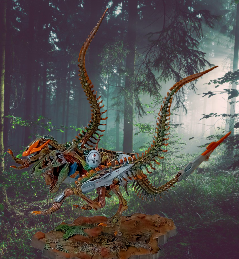 本当に自由に色を塗ったので火星の赤からこんな色味になりました。もうモンハンのガララアジャラみたいな感じ。