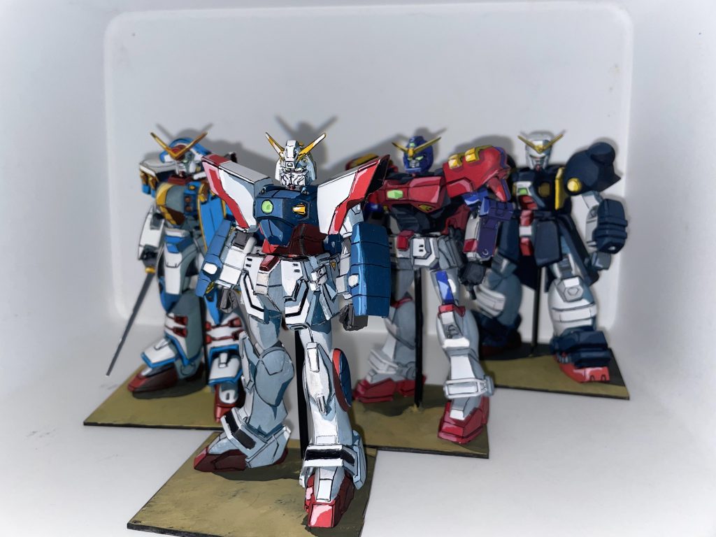 今まで作った4機を並べて一枚