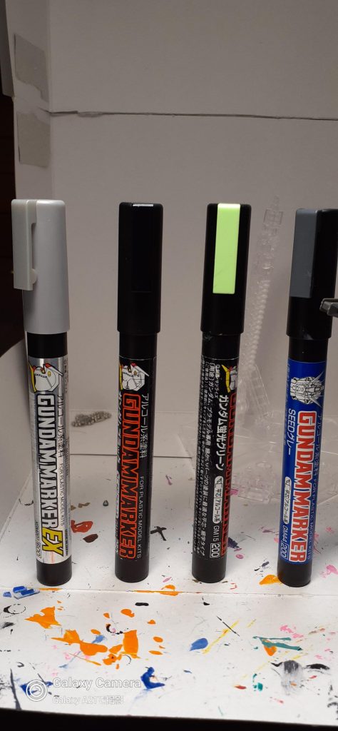 使った塗料(ガンダムマーカー)たち