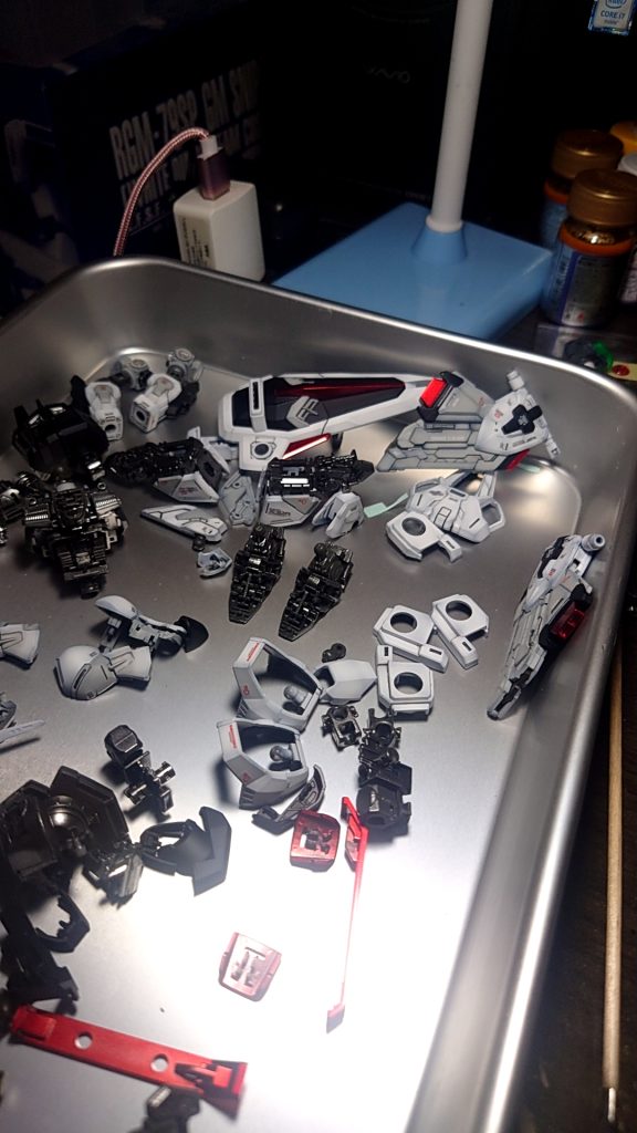 黒立ち上げにつや消しトップコート赤のみキャンディ塗装にしてみました