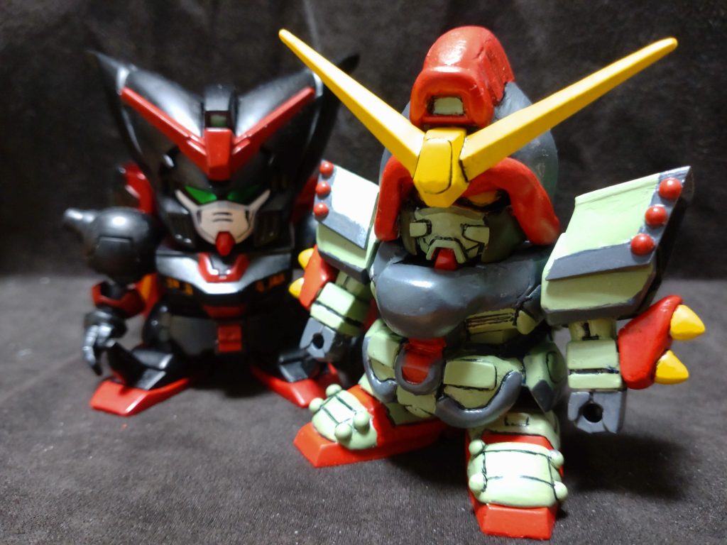 マスターガンダムと、決勝大会開幕時のイメージで。ジョンブルガンダムも欲しくなりますね（笑）