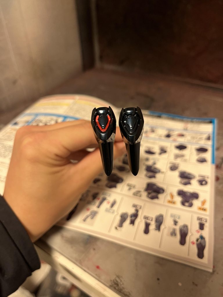 塗り分け終了。うまくいくか不安でしたが、綺麗に塗り分けできました！