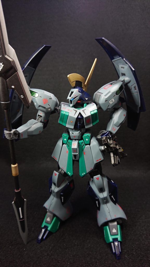 頭部    :R・ギャギャボディ   :R・ギャギャ腰部    :R・ギャギャ肩     :ダリルバルデ腕部    :ダリルバルデ脚部    :R・ギャギャバックパック:R・ギャギャ武装    :ビームジャベリン(ダリルバルデ)       ビームライフル(エアリアル)