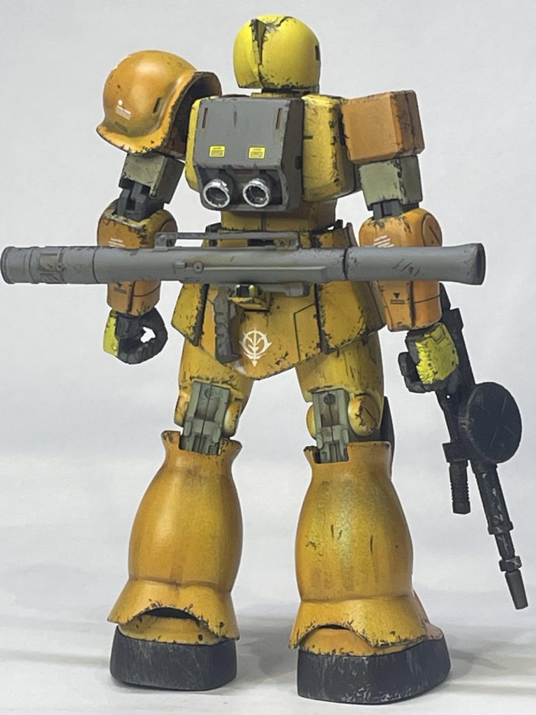 配色がわからなかったので見本写真を参考にオレンジイエローとキアライエローを使用してメリハリをつけてみましたが、ウェザリングしてしまうとあまり変化が無くなったかも？