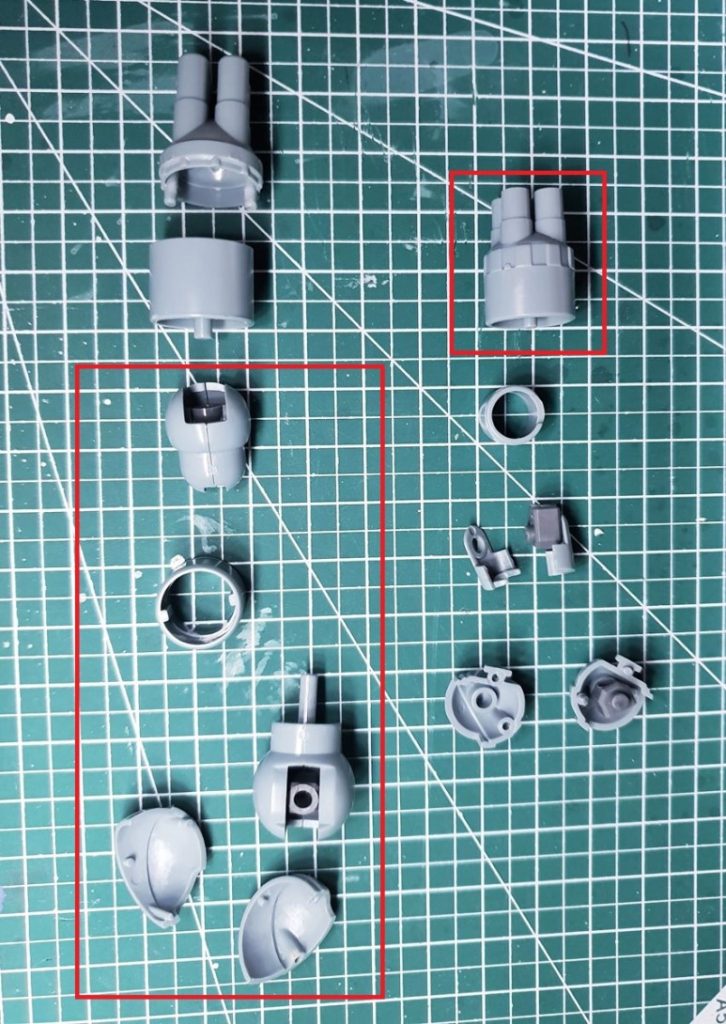 腕はHGとミキシングしました。