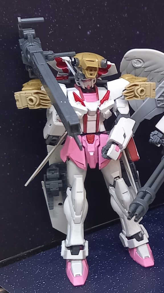 お供のサラマンダーストライカー 【HAN-ZAKI】とシンクロ率を上げた状態。スーパーヒーリングストライクアニマルモードに。射程距離が倍以上になる設定です。