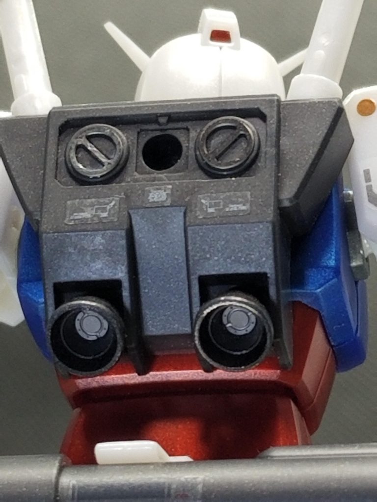 バーニア内部にも一応メタルパーツを貼ってディテールアップしてます。殆どわかりませんが(笑)チープな作品にお付き合い頂き、ありがとーございました❗