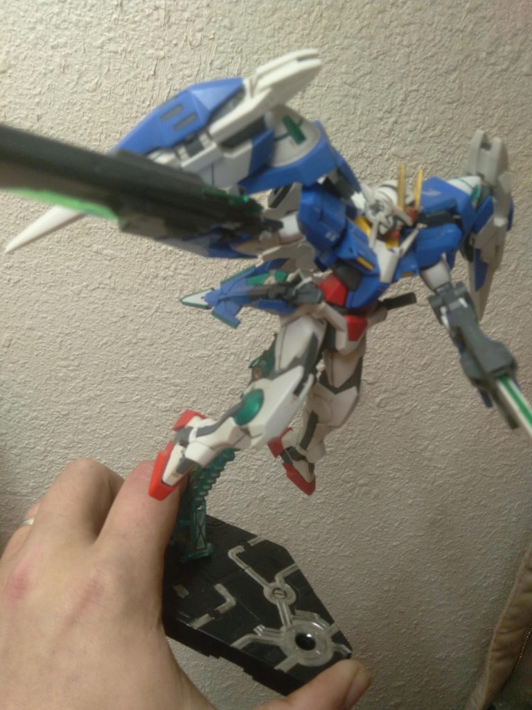 The setting is as followed:  The 00 Raiser was the last to get the GN heavy weapons upgrade. It already had the GN Sword III which was a powerful weapon. The engineers at Celestial Being developed some new weapons specifically for the gnhw 00 Raiser.