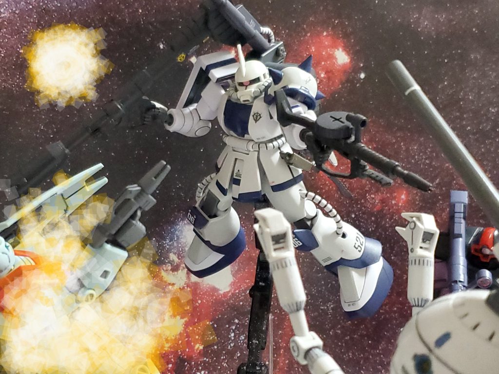 そのG-3ガンダムの眼前に、ついにかつて敗北を喫した相手❗『白いザク』が姿を現した~💦