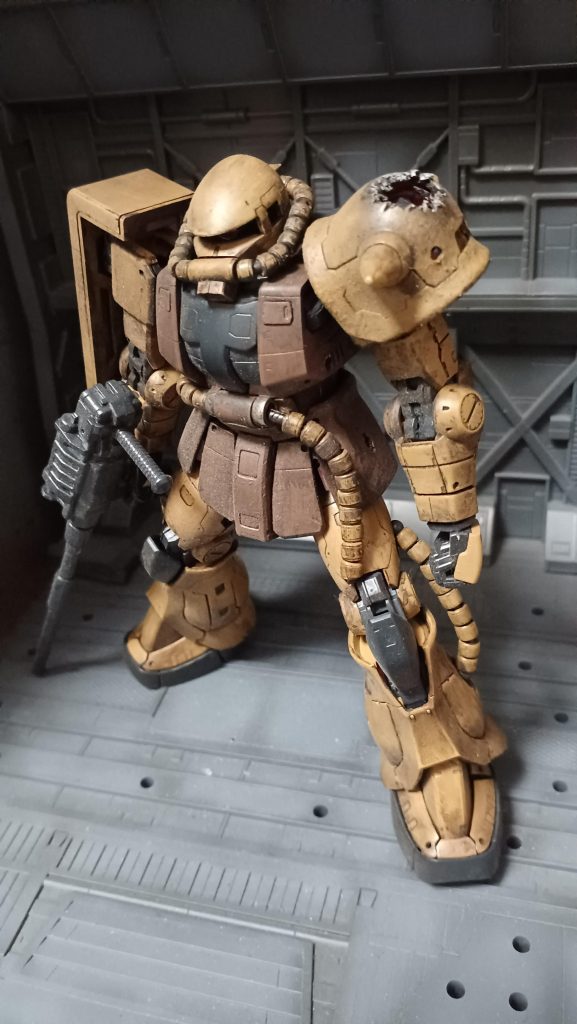 デル機こちらはHGガルマザクからマゼラトップ砲を拝借さすがにマゼラトップ砲はRGでは揃えませんでした