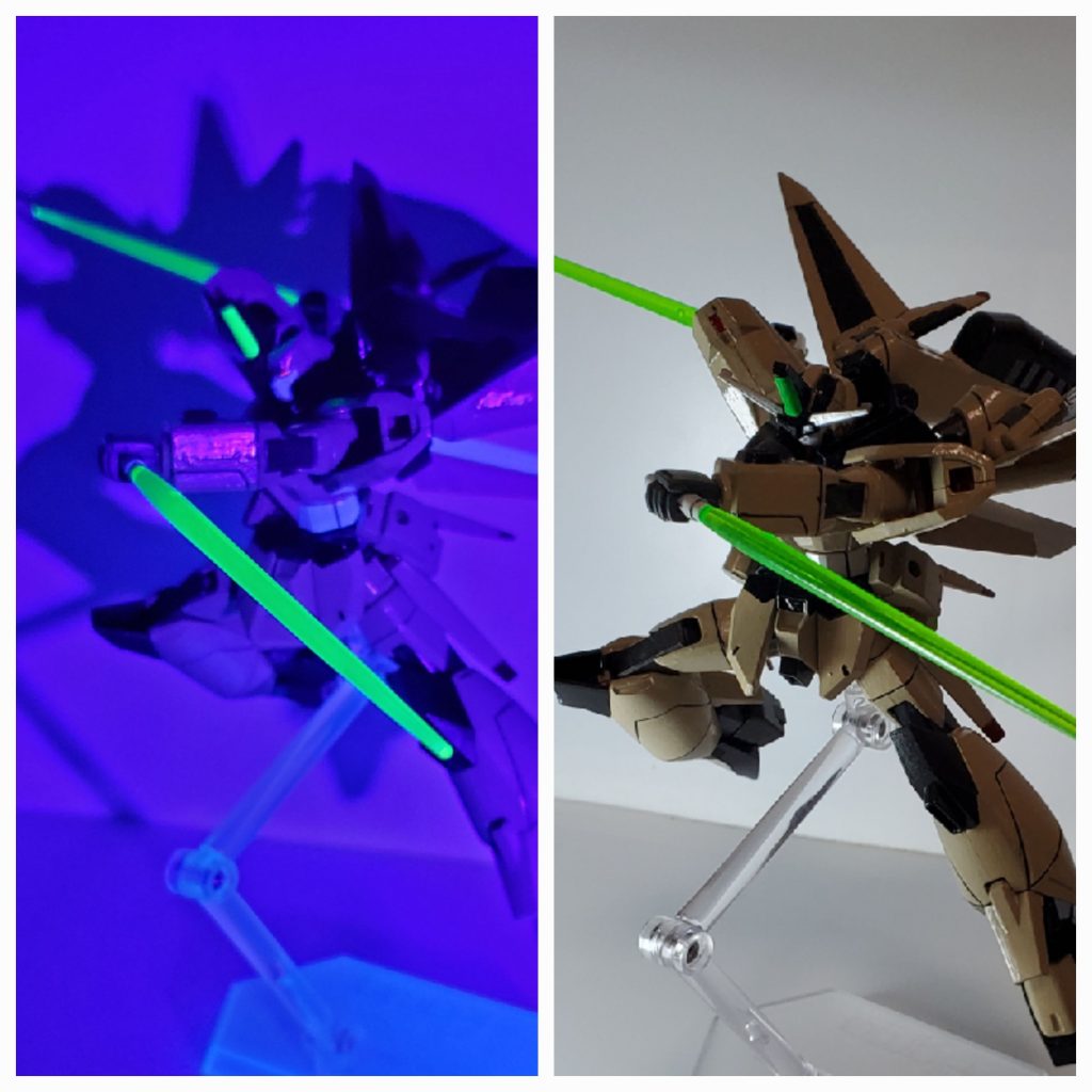 最近のサーベルエフェクトはブラックライトで光るんでありがたいです。