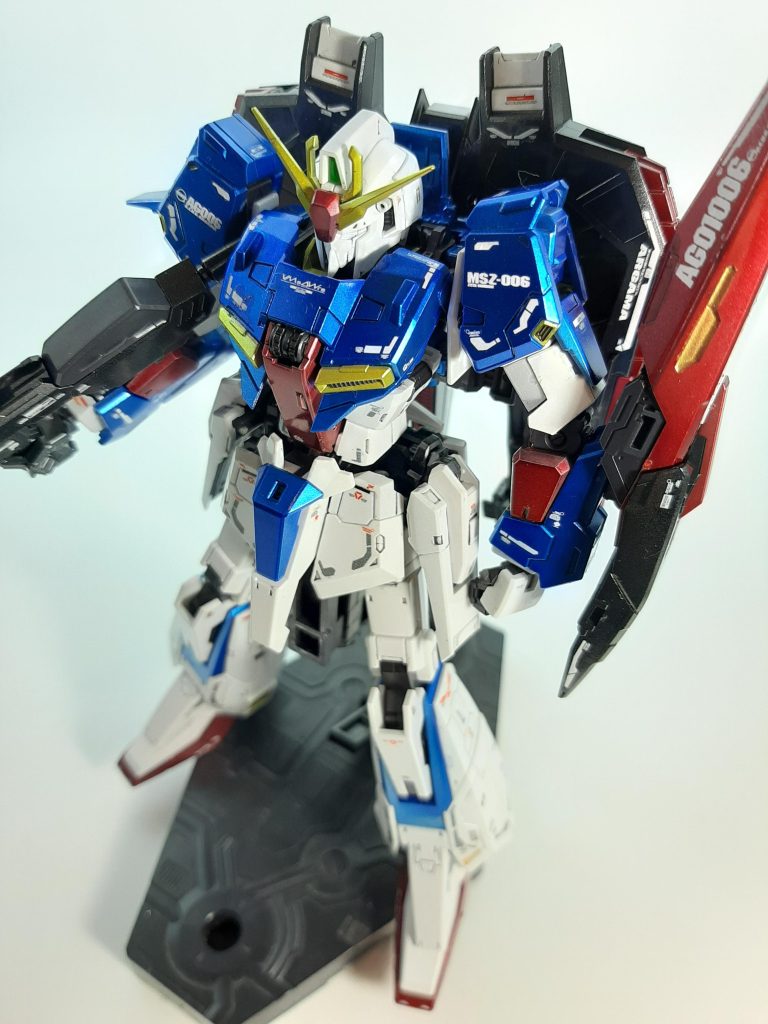 RG Zガンダム　メタリック塗装–4枚目/制作者：孤独のプラモ