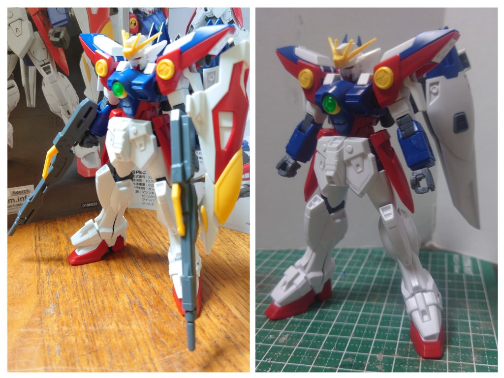 素組、頭と胴が小さい最近のスタイルで実にカッコいい。ウイングが短いかな、という気がするのでいじるのはそこをメインにして、後はプラ板やモールド彫りによる工作を少々、といった感じです。