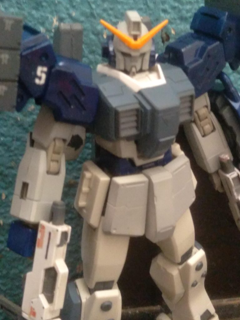 RX-80[G5] Naudilus Gundam. It is an experimental unit that uses a copy of the EXAM system in the head. A continuation of Dr. Moses' work was done by the EFSF. 