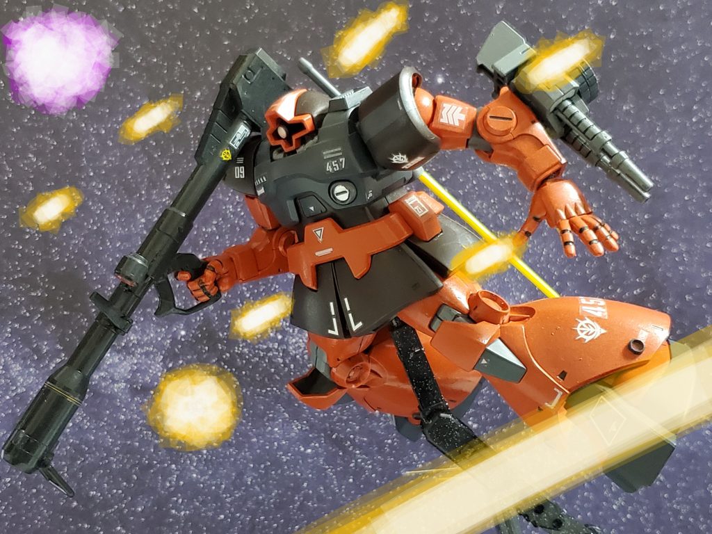 高機動性を駆使して弾幕を回避してキャノンタイプに急接近するドム・フュンフ👍✨