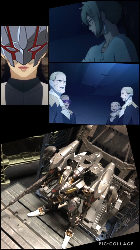 oyz「こんにちは、はじめまして４号さん。私はoyz(オイズ)。宜しくお願いね。」ゴルネリ「我々の新しいメンバーよ。」ネボラ「エアリアルに勝つ為に、ファラクトの改造を担当してるのよ。」エラン「ファラクトの...改造？今のままではエアリアルに勝てない...？」oyz「あらあら。エアリアルが今までのエアリアルではなくなったのを、ご存知ないみたいね。」ニューゲン「説明してあげてくれるかしら？」oyz「もちろんですわ。」ニューゲン「フフ、頼むわね。」oyz「では説明させて貰うわね。先輩方は絵面的に場がアレなので、退場して雀卓でも囲んで頂けるかしら。」ニューゲン「フフ、新人さんは手厳しいわね。」ネボラ「あらいいじゃない。行きましょ。」ゴルネリ「負けないわよ、私。」カル「イカサマしないでよ〜。ウフフ。」ニューゲン「じゃあね〜。」エラン「....。」oyz「あーあ、ようやく居なくなったわ。私ちょっと苦手なのよね〜、ああいう人達って。」エラン「....貴女も、変わらないよ...。」oyz「あらあら、厳しいお言葉ね。まあいいわ。４号、貴方はエアリアルが改修を受けた事は知らないわね？」エラン「エアリアルの....改修？」oyz「そうよ〜。４号さん、貴方はファラクトの戦い方、よく理解してるわよね？」エラン「....。エアリアルはファラクトに勝つ事は、出来ない。」oyz「でも、ファラクトの優位性を消すような改修をエアリアルがしてたとしたら？」エラン「ブースターを付けたくらいでは、僕には....勝てない。」オイズ「あら残念〜。エアリアルはブースターを付けただけじゃないわ。」エラン「....？」oyz「エアリアルがしたのは、”可変改修“よ。」