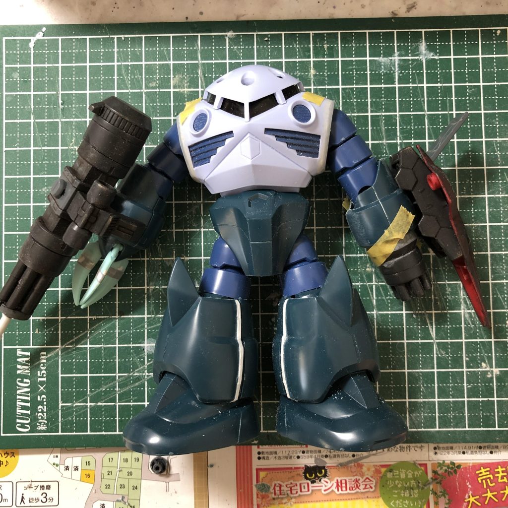 肩幅両サイド+1.0mm幅たし胴体、腰、腕部、脚部+1.0mm幅たし爪+3.0mm延長胴体、股、足首部のジョイント-3.0〜5.0mmカット