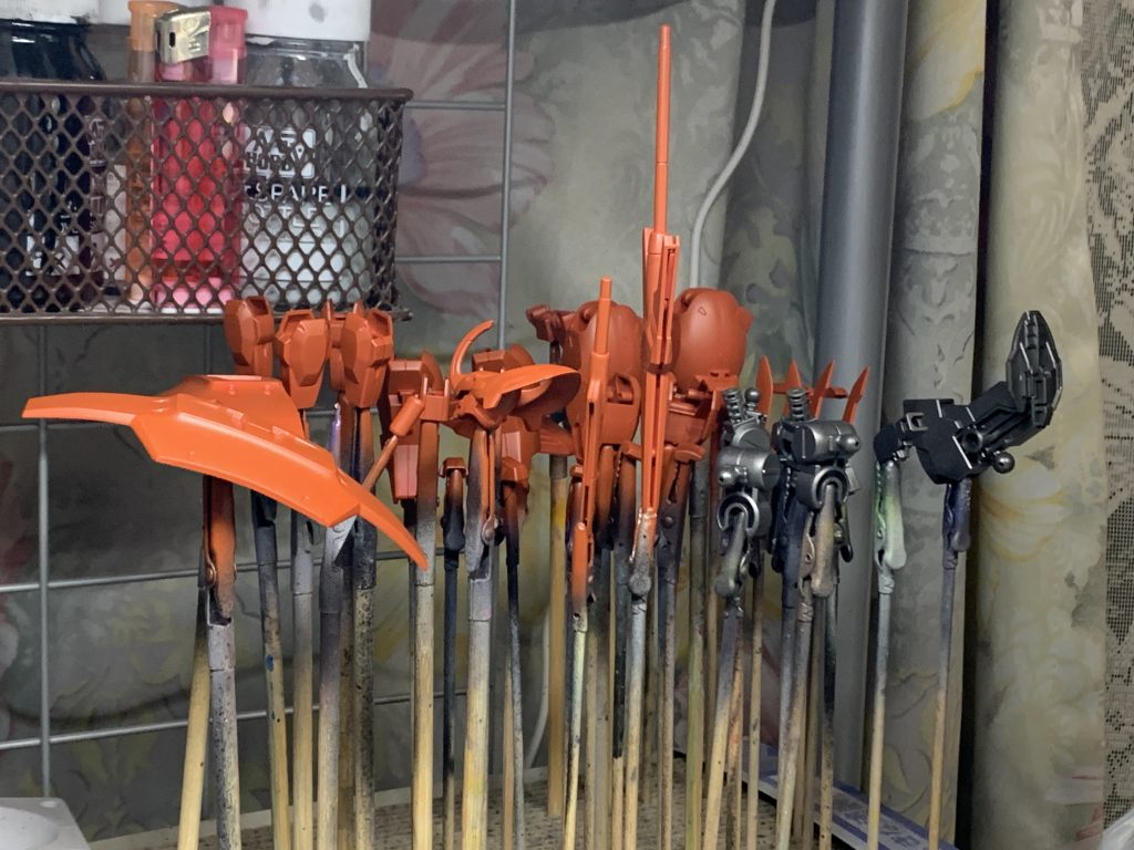 下地の状態。ここからスケールモデルの要領で塗装して、より試作機らしい感じを押し出してみた。
