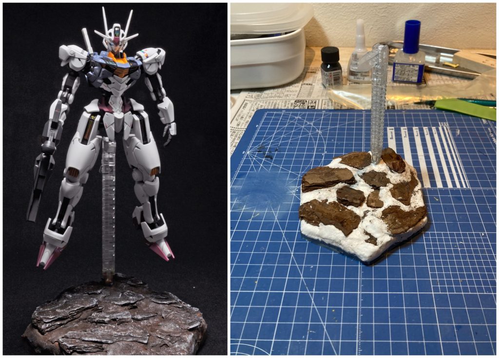 今回は劇中イメージで岩場っぽい台座を作ってみました。ちょっと写真撮影ではうまく活かせなかったのですが、部屋に飾ると雰囲気が出ていい感じです笑最後までご覧いただき有難うございました!