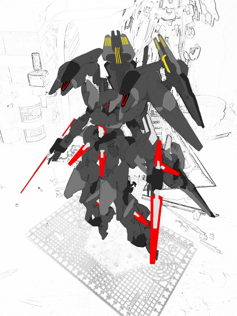 カラーリングは元からダークグレーを基調にする予定でした。いつもは絵を書いて決めますが、今回はかなり姿形が変わって描くのがだるかったので、めちゃめちゃ使えそうなサイトがあったので使いました。まじで便利ですこれ。
