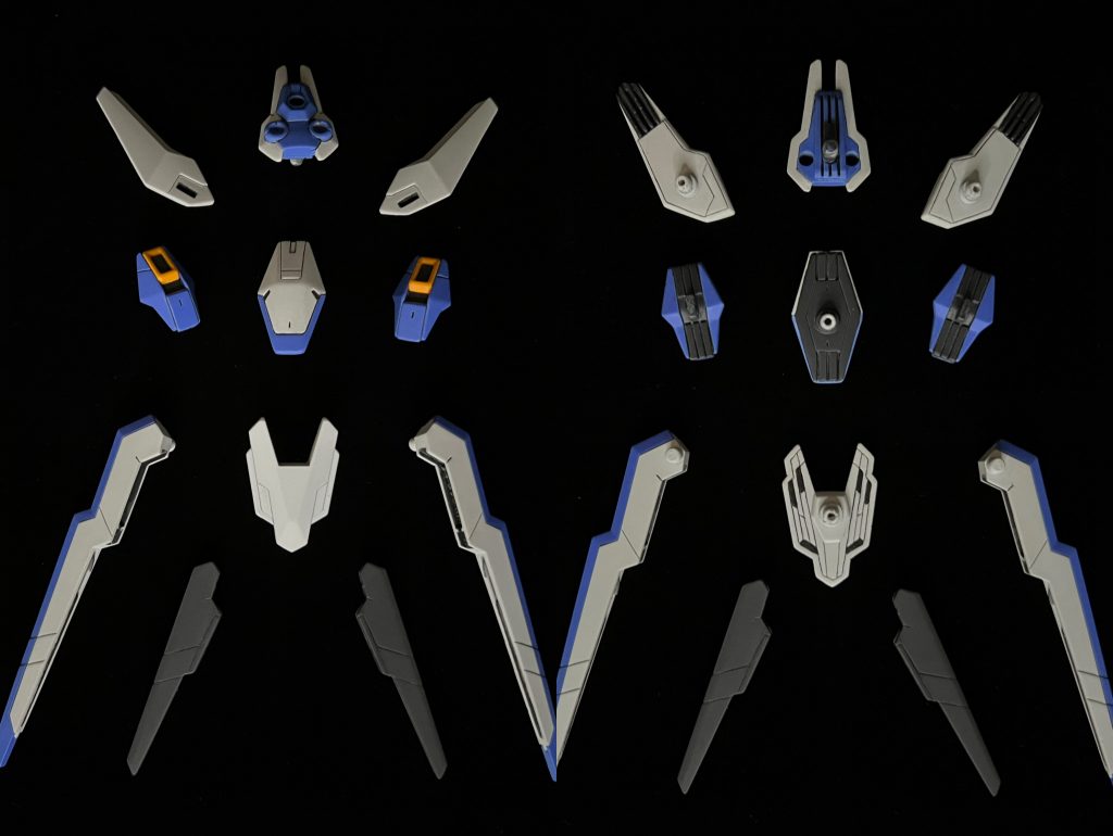 ビットオンフォーム。ガンビット裏側をプラ板やパテで埋めてディテールを追加しました。試行錯誤していたらあっという間に時間が過ぎて焦りました・・・。ピンの塗膜は途中で諦めたので、その周辺はあまり綺麗にはできていませんヽ(ﾟ∀｡)ﾉ